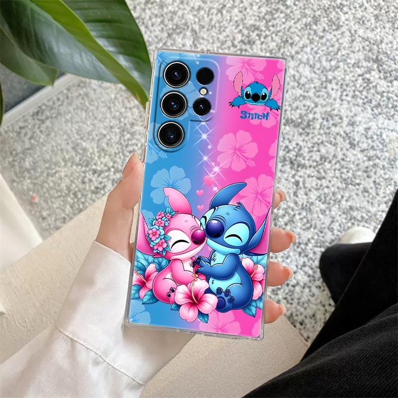 

Прозрачный чехол Disney Стич и Ангел Друзья для Samsung Galaxy S26 S25 Ultra S24 S22 S26 Plus S20 S23 S21 S25 FE 5G Galaxy S22 5G