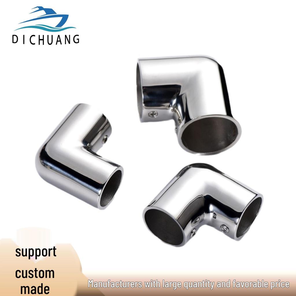 316 Stainless Steel 90° Marine Elbow Pipe Fitting, Mirror Polished Yacht Hardware Accessory.