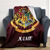 Custom Name Gryffindor Pride Loyalty blanket for Couch & Bed, Plush Cozy Fuzzy Blanket Super Soft & Warm Blankets for Fall and Winter. 090896