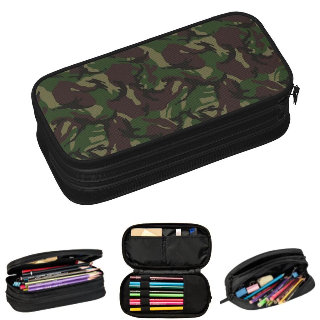 Camo Camouflage Army British DPM Pencil Cases for Student School Pen Box Pencil Bag Large Capacity Pencil Pouch