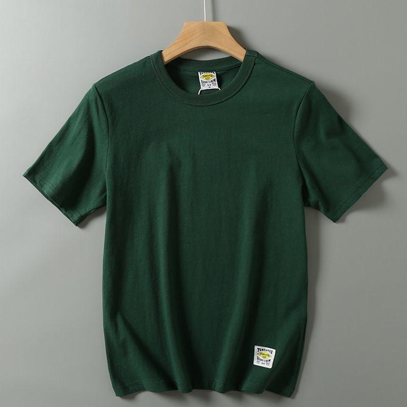 210G Washed Men's Casual Bottoming Shirt Short Sleeve T-shirt