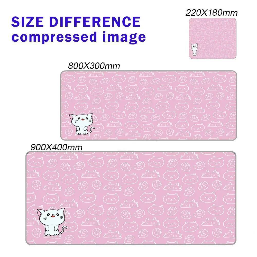 Lilac Mous Pad Kawaii Pastel Cat Mousepad Purple 800x400 Office Accessories Deskpad Cute Table Carpet Desk Protection Mat