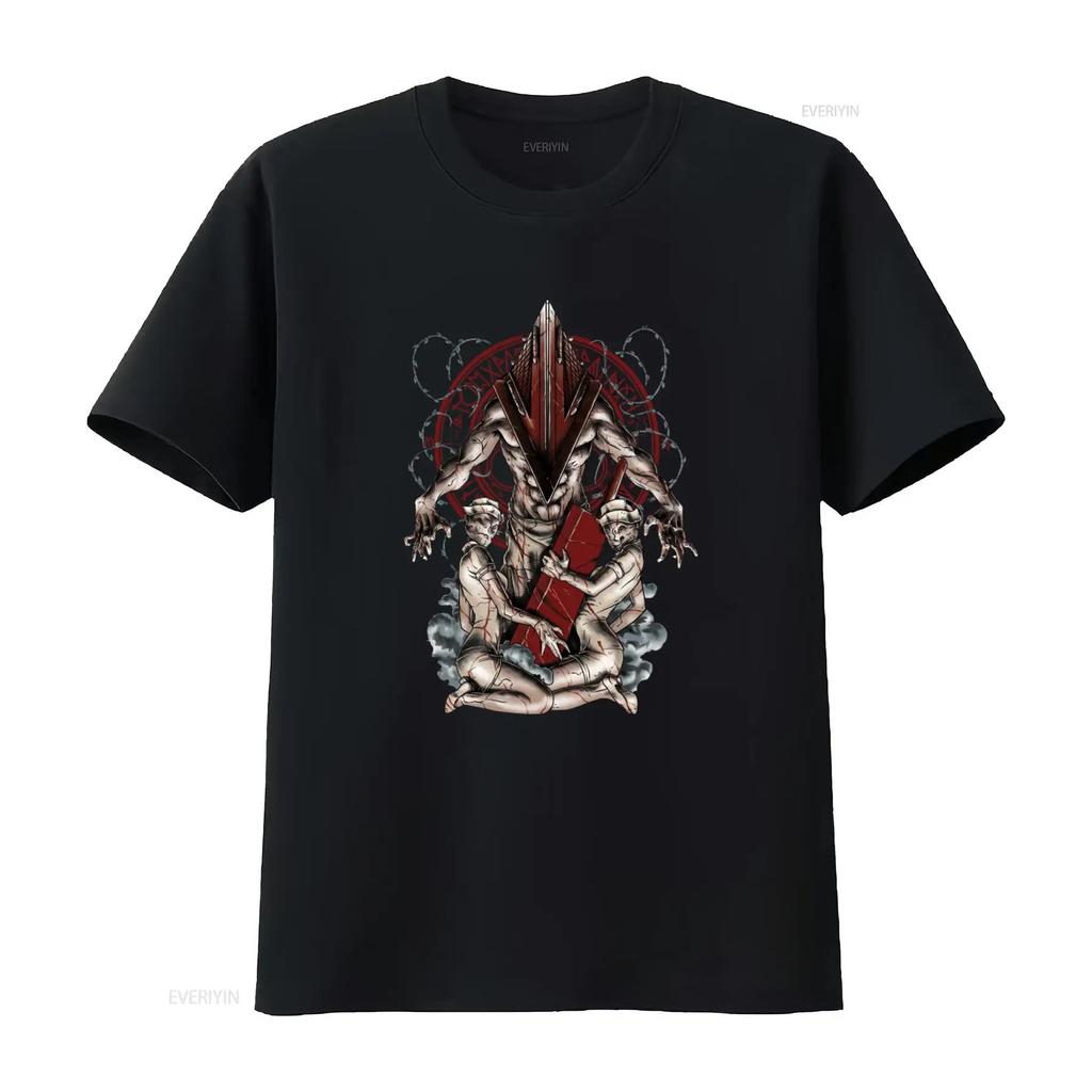 Pyramid Head Silent Hill V2 Horror Premium T Shirt for Men vintage Washed designer clothes Stre
