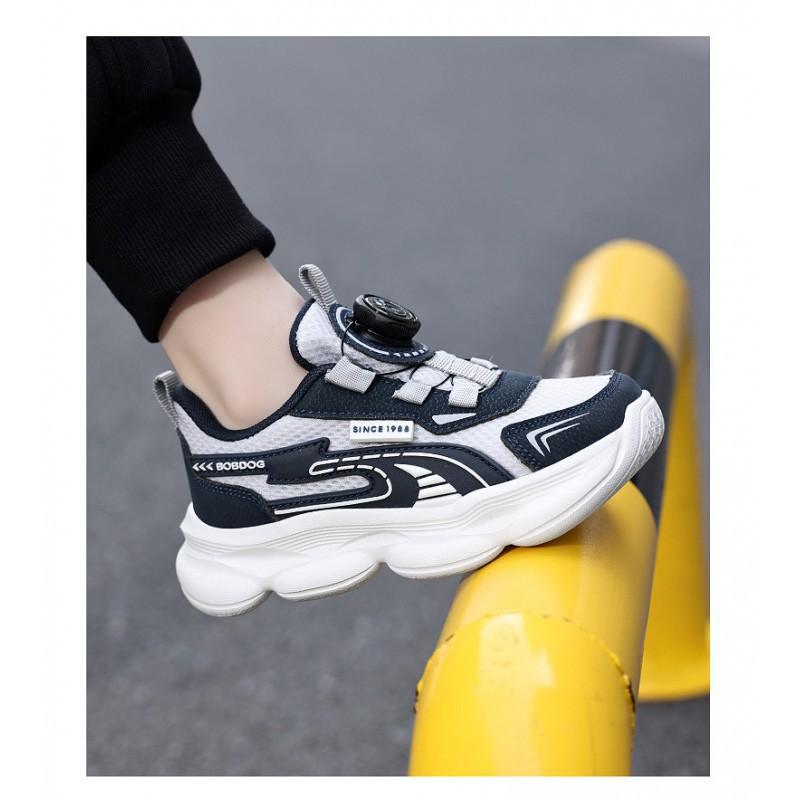 Bobdog Boys 'sneakers New Double-mesh Breathable Children's White Shoes Light All-matching Casual Students
