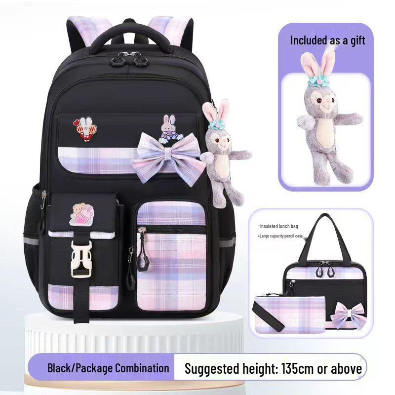 2025 High-Capacity, Dirt-Resistant Schoolbag: Lightweight Trolley Backpack for Middle/College Students