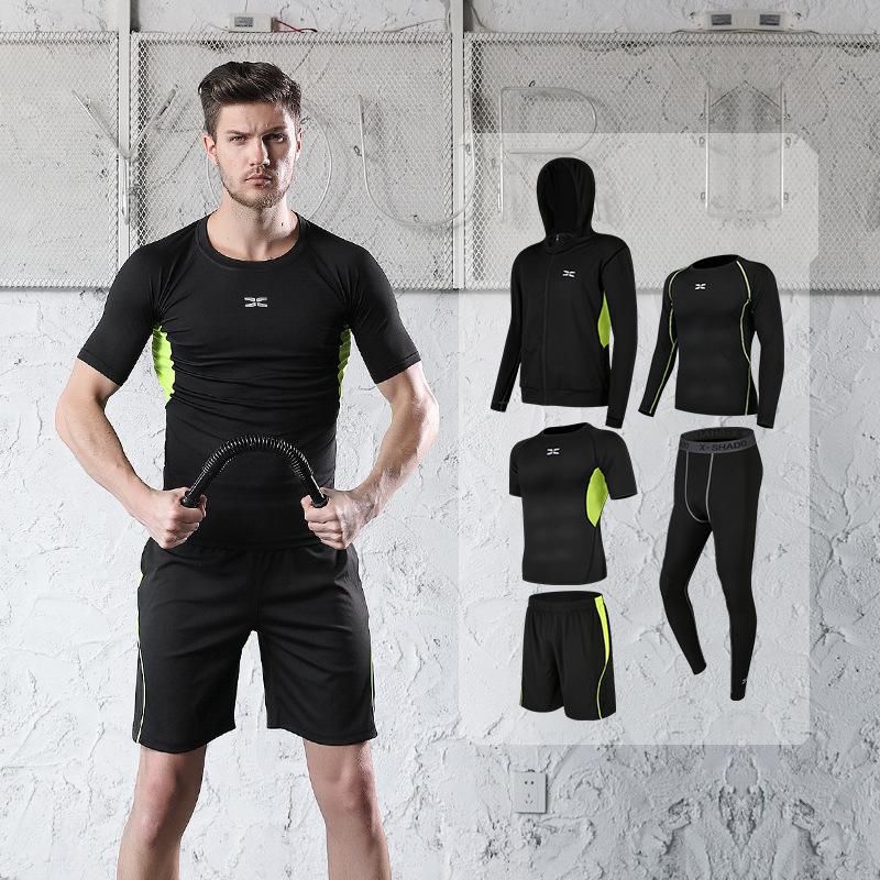 Men's Casual Running Sports Suit with Shorts and Short-Sleeve Top - Ideal for Fitness, Yoga, and Training.