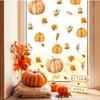 6PC Halloween 3d Pumpkin Window Sticker Home Decoration Self Adhesive Autumn Leaves Wall Art Decal Maple Double-sided Party