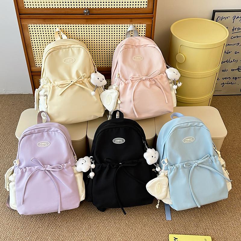 Small fresh schoolbag female college student cute girl computer backpack junior high school high school student versatile travel backpack tide