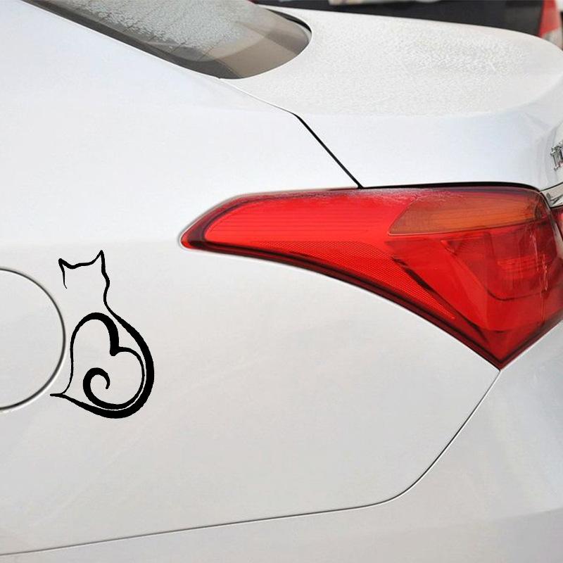 Foreign Trade Car Stickers, Cat Car Reflective Stickers, Cute Animal Cat Stickers, Cartoon Scratch Car Window Stickers