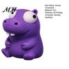 Cute Animal Figures Funny 3D Printed Ornament, Hippo/Goose/Cat Shape, Figurines with Big Novelty Shaped Decor Moving Eyes, Interactive Decompression