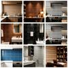 2 Pcs Peel And Wood Grating Stripe Stick Backsplash Tile Self-Adhesive Wallpaper Faux