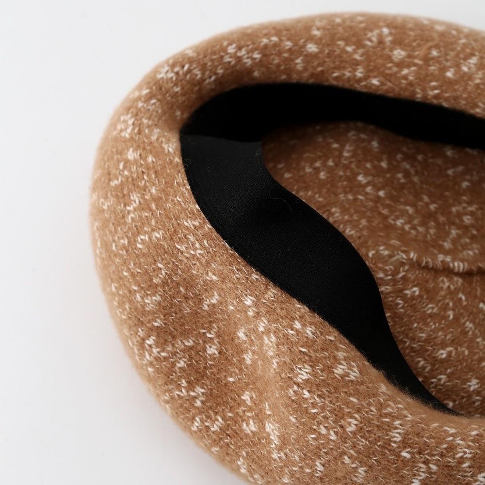 Knitted Painter Cap Wool Blend Pumpkin Beanie Vintage Beret Hat