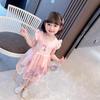 Girls Fashion Unicorn Dress 2025 Summer Children's Casual Pompadour Princess Dress