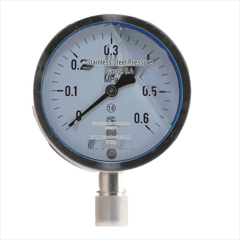 STCIF YN-100BF Industrial Stainless Steel Pressure Gauge (CN Version)