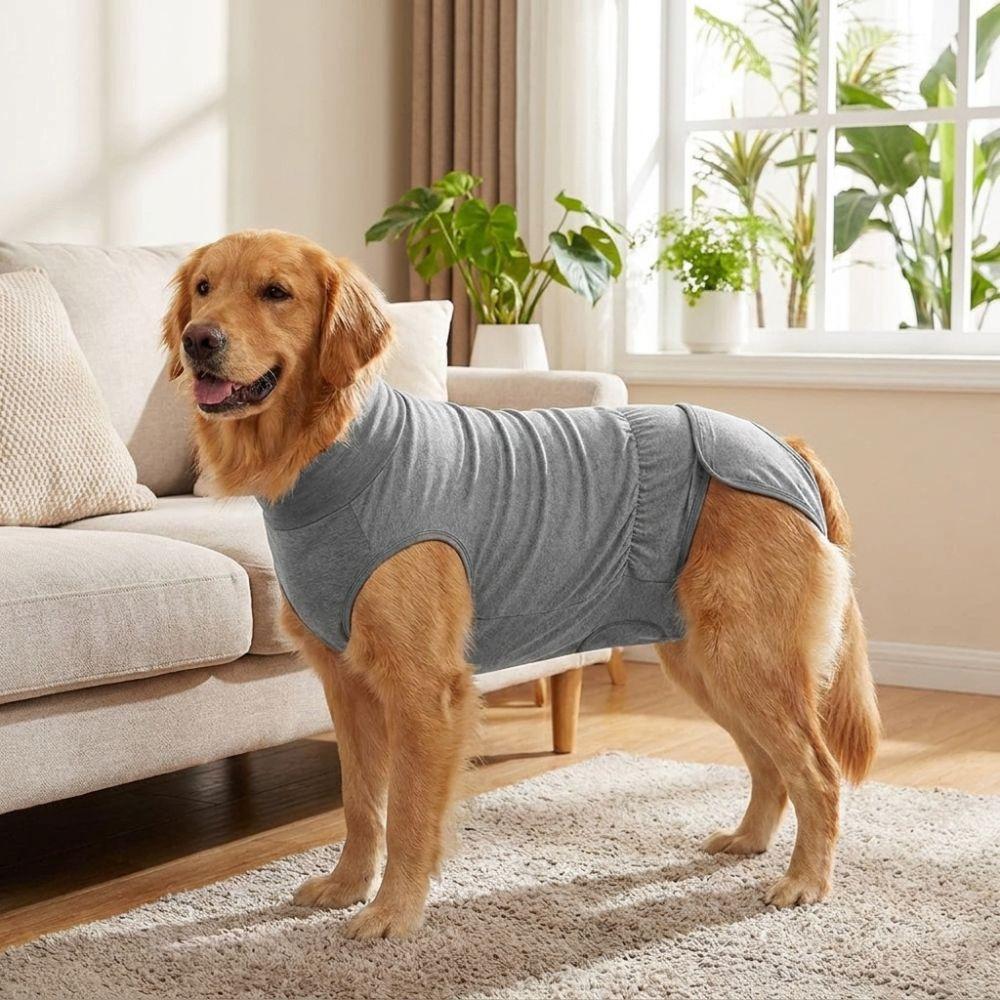 Soft Breathable Dog Sterilization Suit Comfortable Adjustable Pet Recovery Clothes Washable High Elastic Dog Jumpsuit