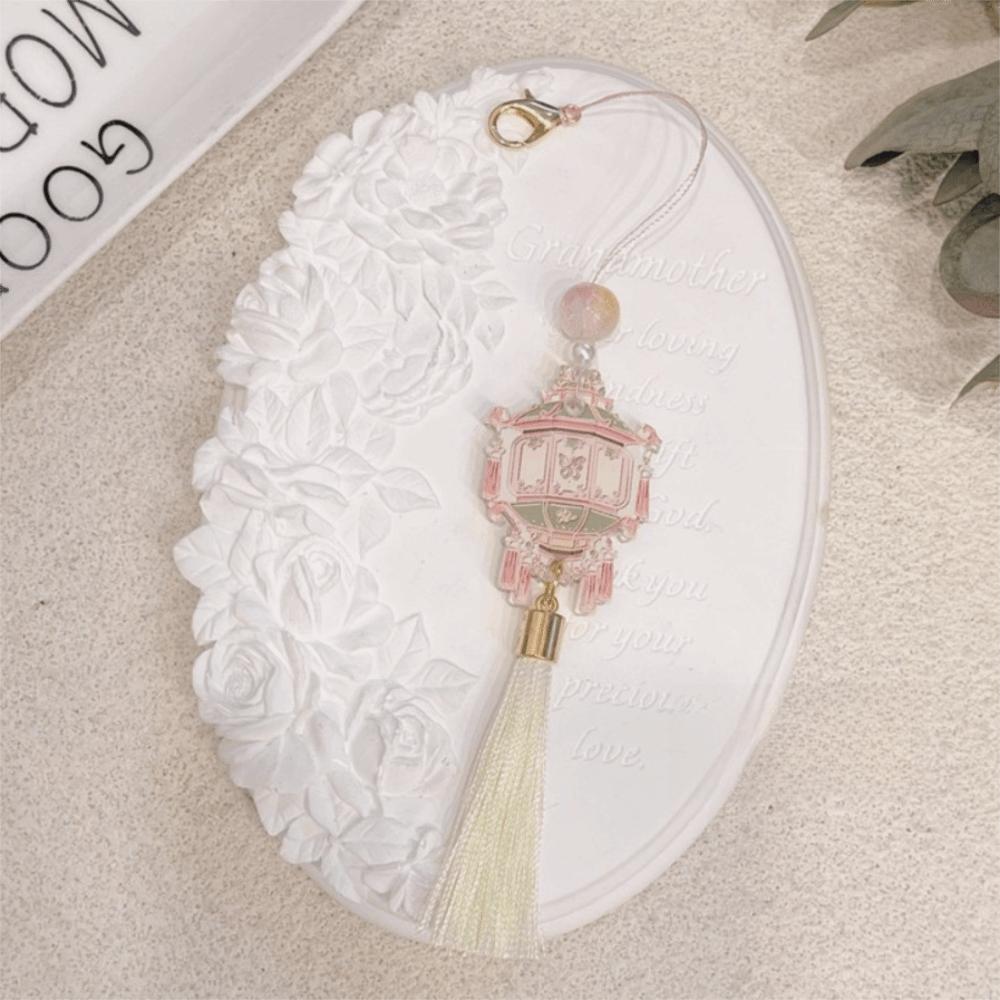 Polyester Tassel Butterfly Keychain Beaded Cord Butterfly Tassel Charm Rearview Mirror 6
