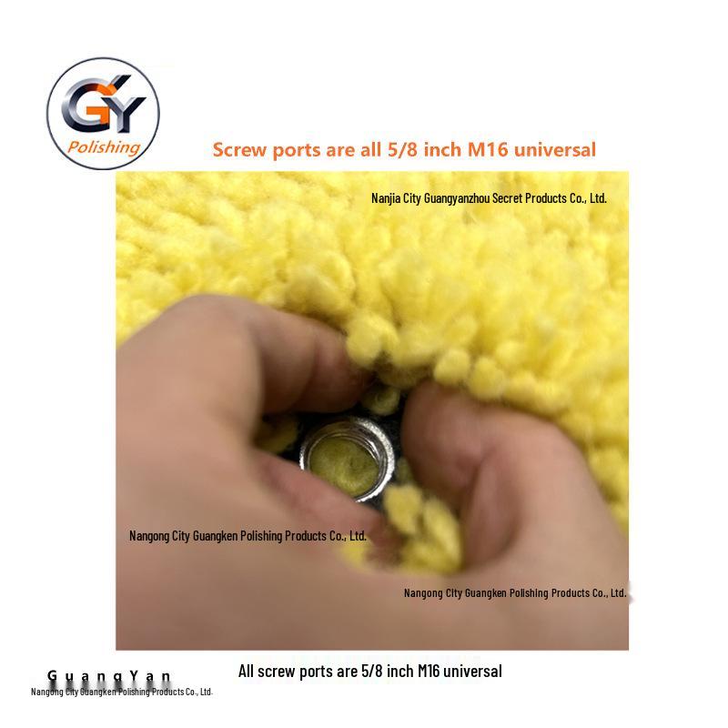 Double-Sided Wool Polishing Pad 05701 - 5/8" Thread Car Detailing Pad