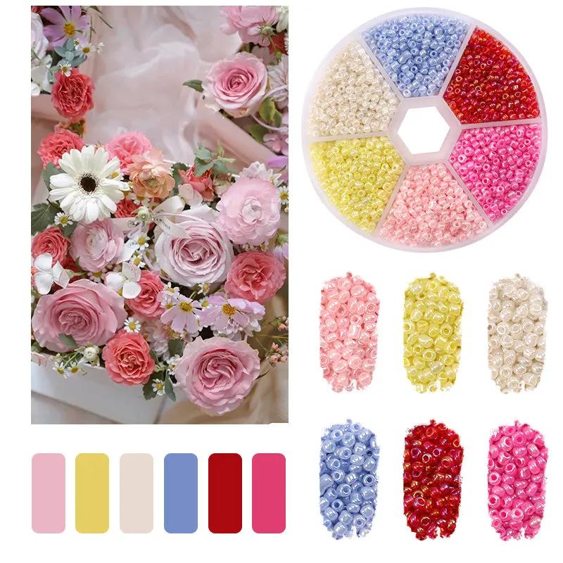 2mm Glass Seed Beads Kit Bracelet Making Kit Small Beads Assortment Colors Craft Loose Beads for Jewelry Making DIY Art Crafts