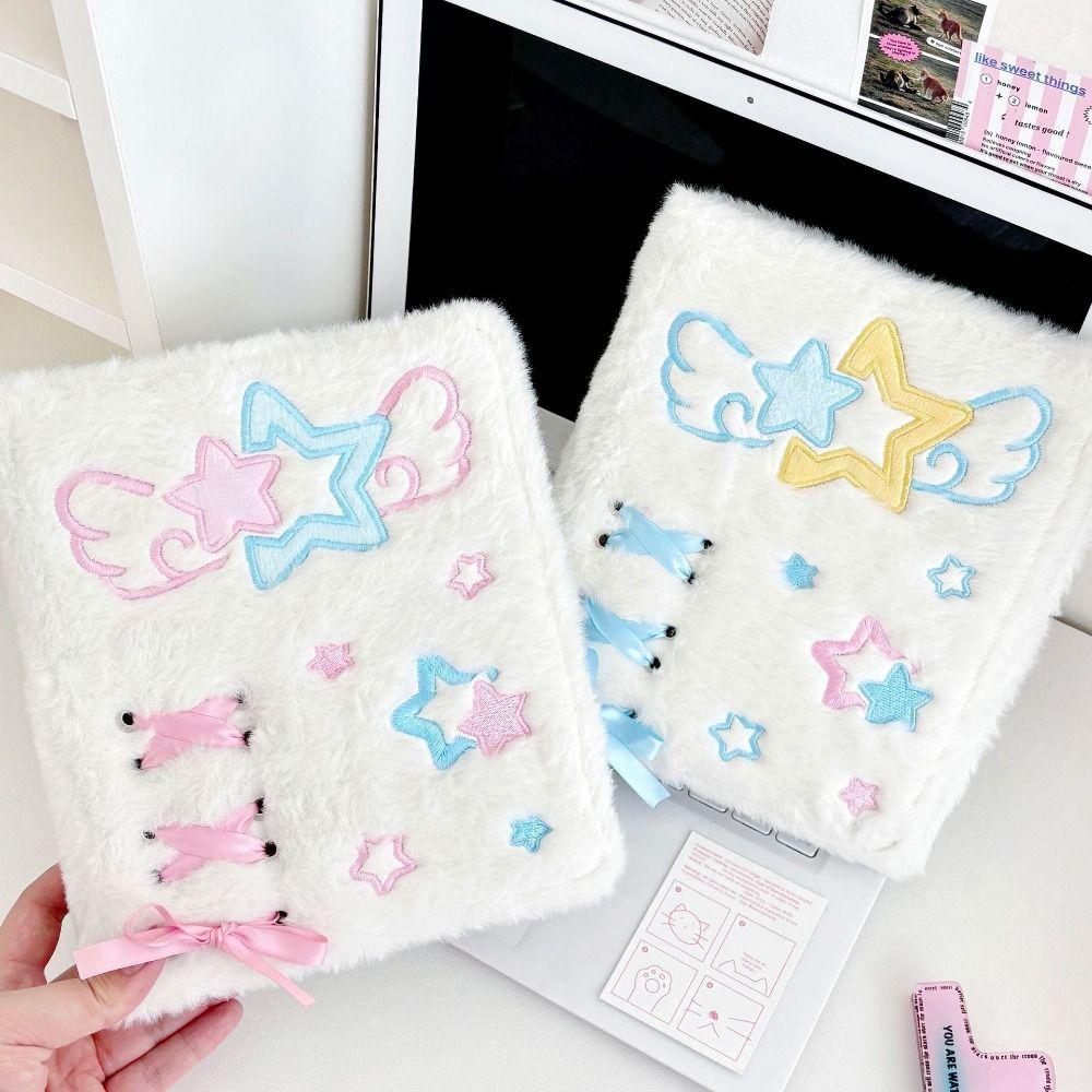 A6 Album Shell Photocard Holder Angel Star Pattern 3-inch Small Card Storage Photo Album Loose-Leaf Card Binder