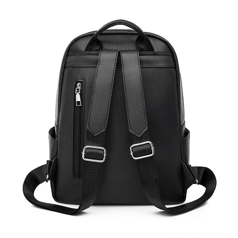 Jednobarevný dámský cestovní batoh na zip s velkou kapacitou