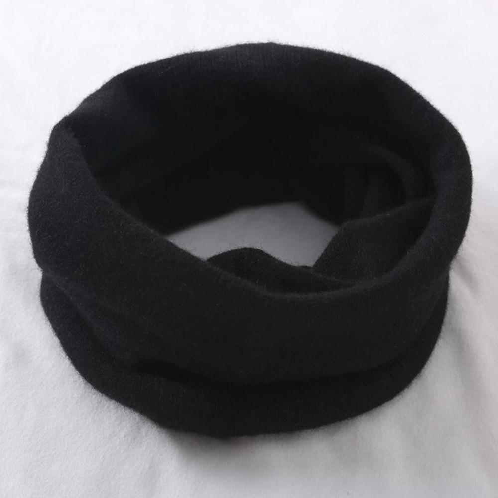 Soft Windproof Winter Neck Gaiter Cold-proof Solid Color Tube Scarf Neck Protection Cashmere Winter Scarf Men And Women