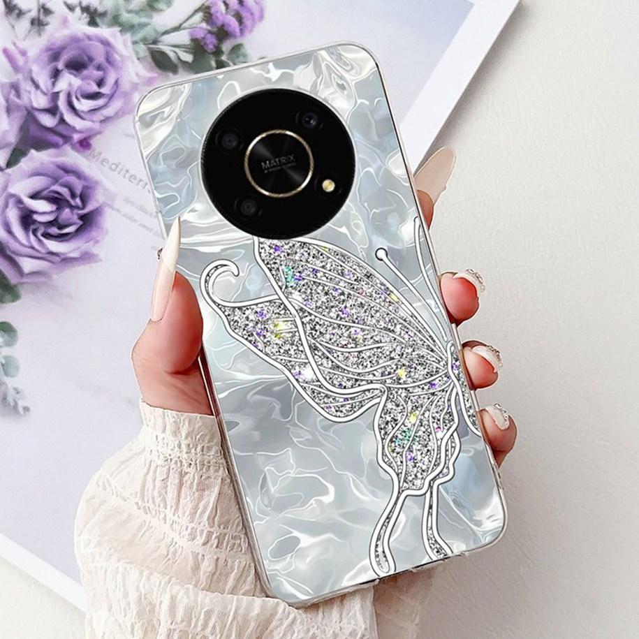Silicone Case For Honor Magic 4 5 6 Lite Cover Popular Flower Butterfly Soft Slim TPU Back Cover For Honor Magic6 Lite Protector