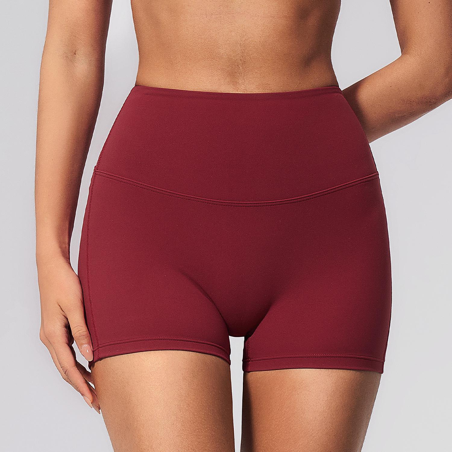 Women s Summer Yoga Shorts - Butter Fabric, Peach Hip, Three-Quarter Length Extra Large