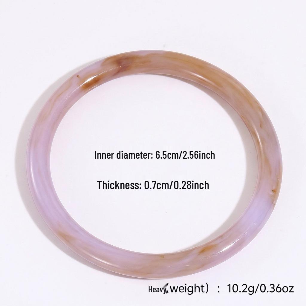 Europese & Amerikaanse Retro High-End Semi-Transparant Ovaal Hars Armband voor Meisjes