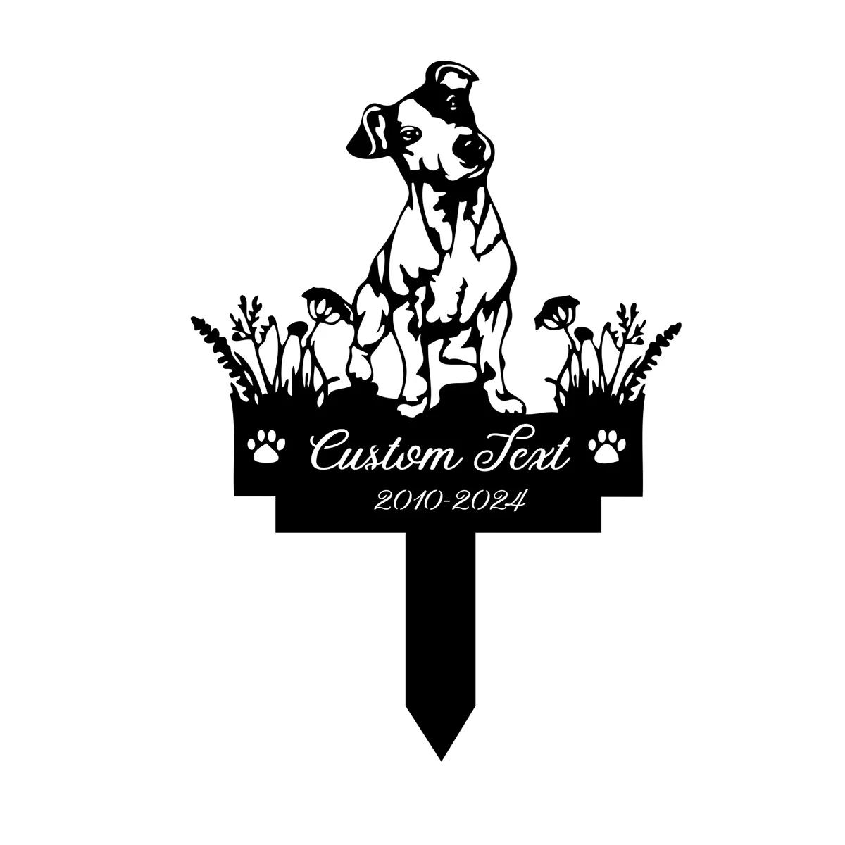 

Metal Sign Jack Russell Terrier Dog Memorial Garden Stake Personalized Pet Outdoor Metal Stake Animal Decor