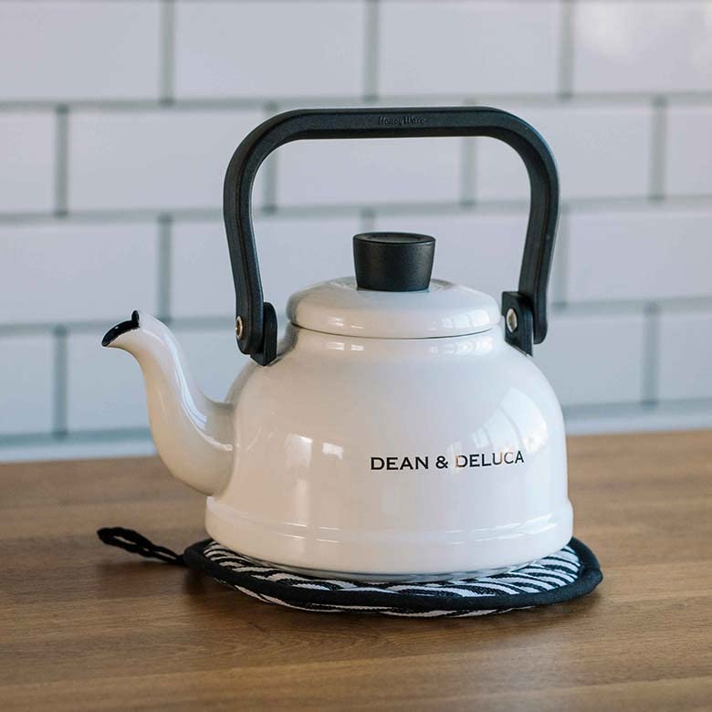 DEAN DELUCA Schwarzer Topf Einfacher Durchmesser & Halter/Topflappen/Topfhandschuh, Rund, Design, Ca.. 7,5 "