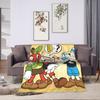 Cupheads & Mugmans Blanket Quality Warm Soft Cartoon Bedding Throws Winter Kids Couch Chair Sofa Bed Fashion Bedspread