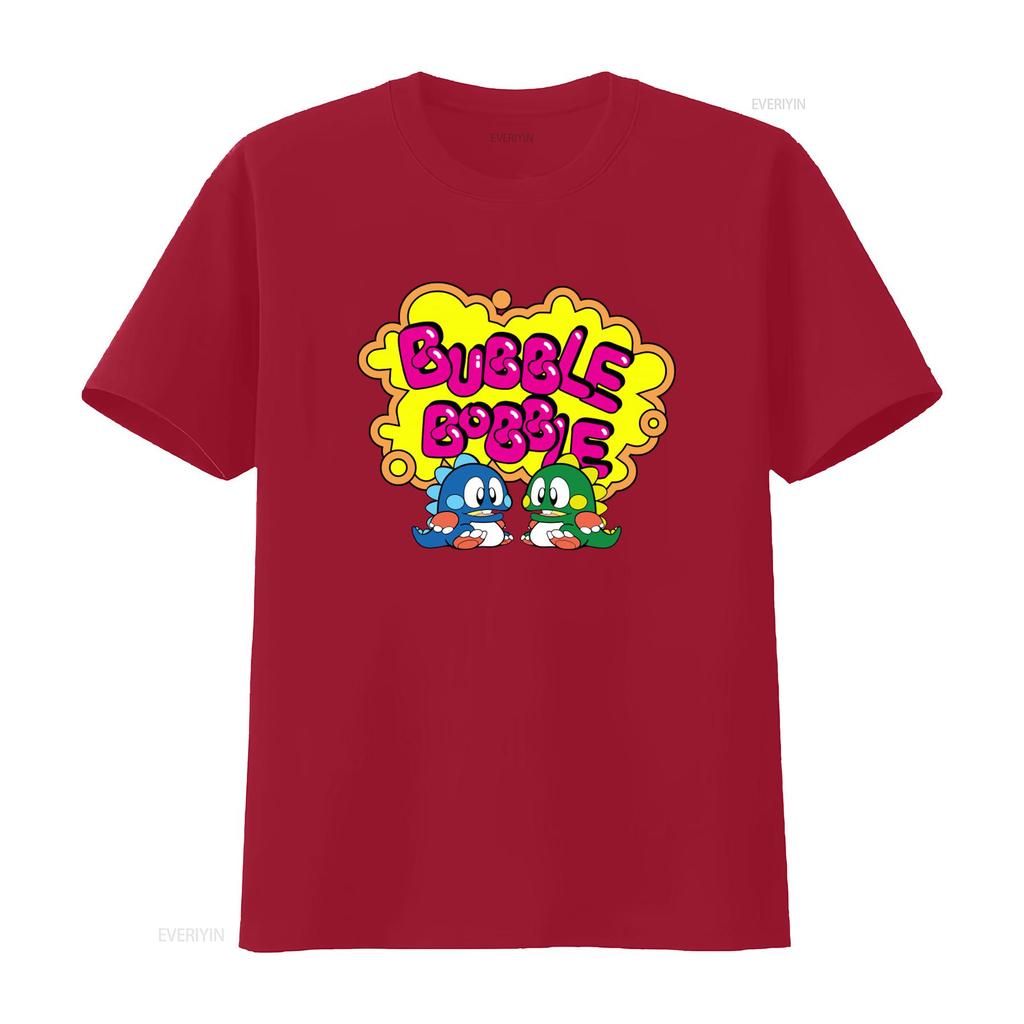 Double Bubble Mens T Shirt Classic Arcade Gamer Retro Gaming Video Game Cool Bobble Design vintage Washed fashion Stylish