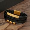 Pulsera de Cuero para Hombre Clásica Estilo Nuevo Tejida a Mano Combinación Multicapa Accesorio Moda Joyería para Hombre Venta al por Mayor Dropshipping