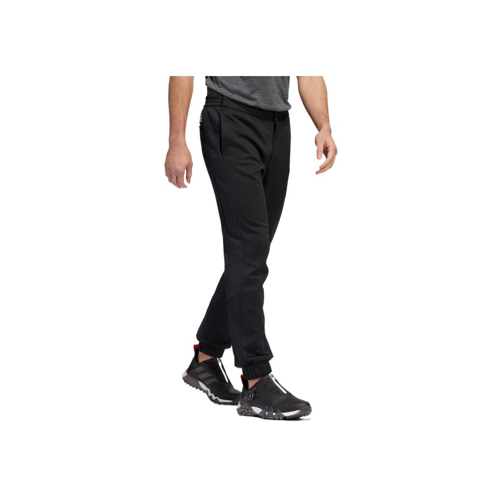 adidas Logo Print Elastic Waist Joggers Men Bottoms Black HF6534