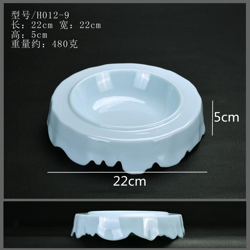 Melamine Blue Dinner Plate Restaurant Tableware Soup Bowl Dry Ice Dish Sashimi Plate Fruit Salad Bowl Dessert Plate Sushi Dish