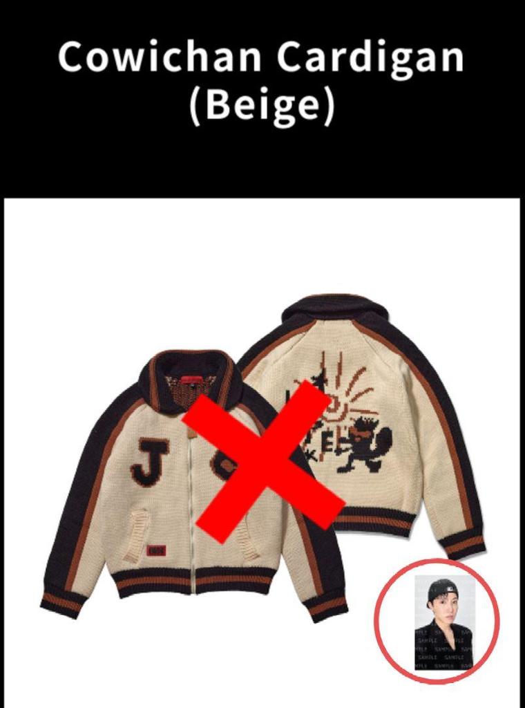 [USED] J-HOPE Cowichan Cardigan with Photo Card