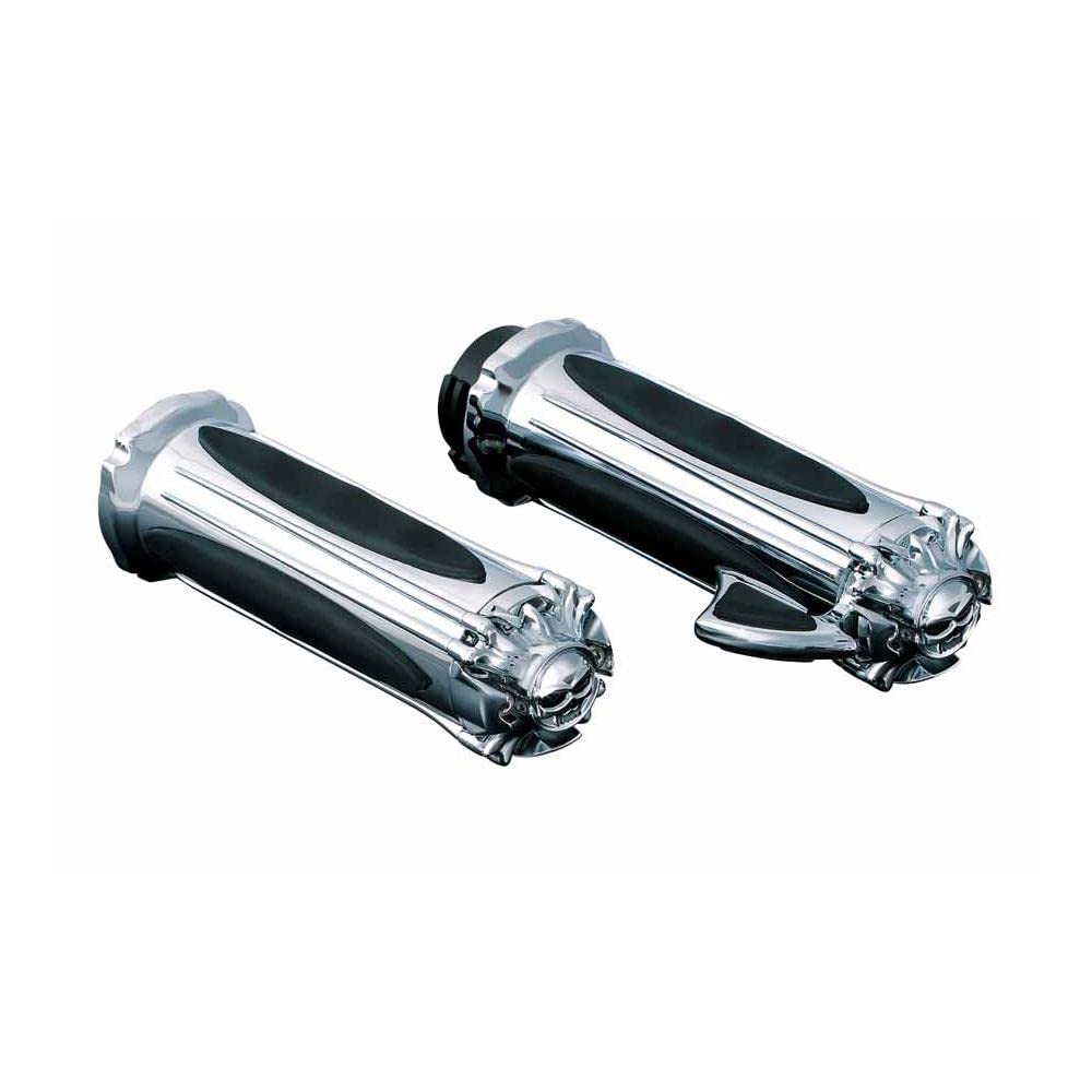 Kuryakyn Zombie Premium Grips for HD Dual Cable Throttle and Right for Harley 82-14 (Left Set) (82-14) KUR-6295