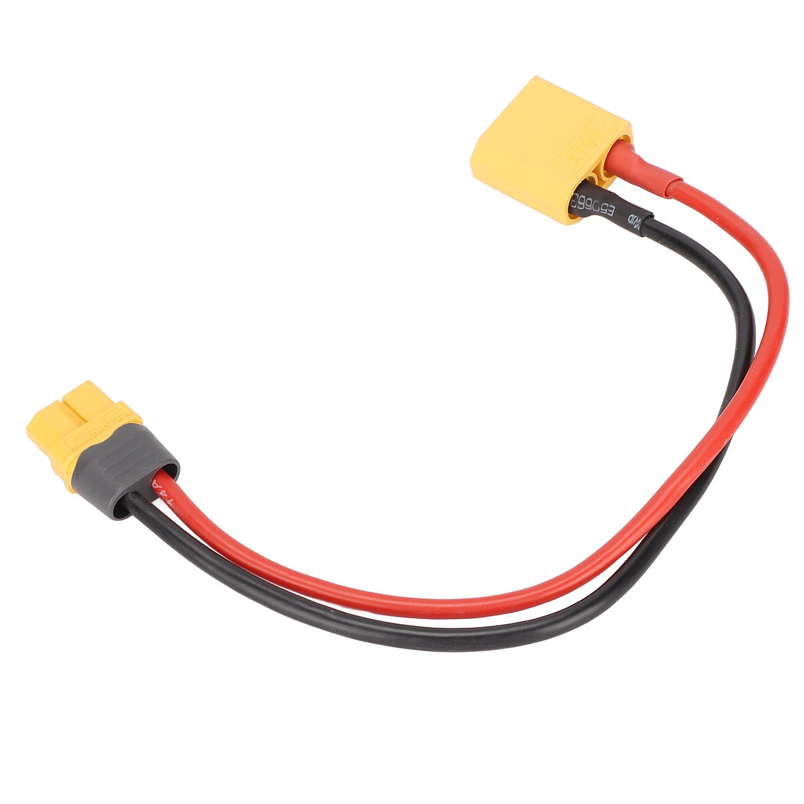 

XT60H F to XT90 Male Adapter Cable Super Soft Reusable XT90 Male Connector for Car Models Airplane Models Ship Models