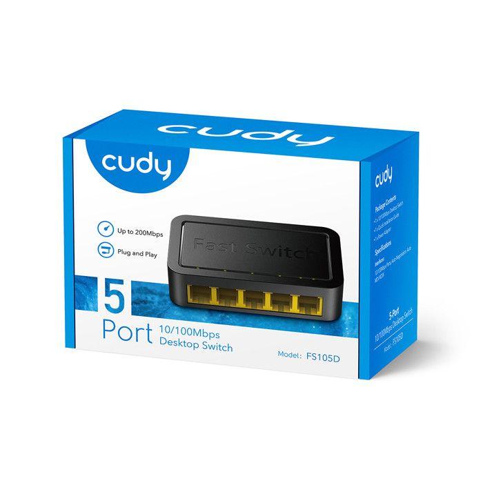 Network Switch - Cudy - FS105D - 5 RJ45 Ports - 10/100 Mbps - Plug and Play