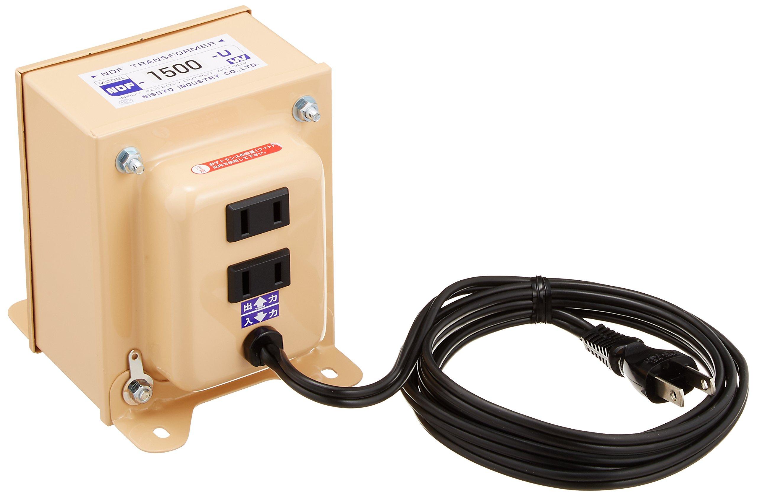

Nissho Kogyo Transformer Overseas Popular Type 1500W NDF Series AC110V~AC127VAC100V NDF-1500U