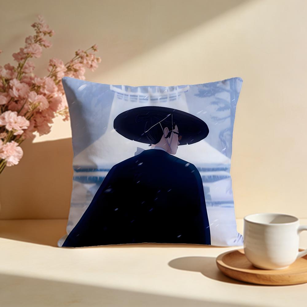 Hot BBlue Eye Samuraiful Cushion Cover Stylish Washable Pillow Cover Ideal for Couch Bedroom Car Decoration