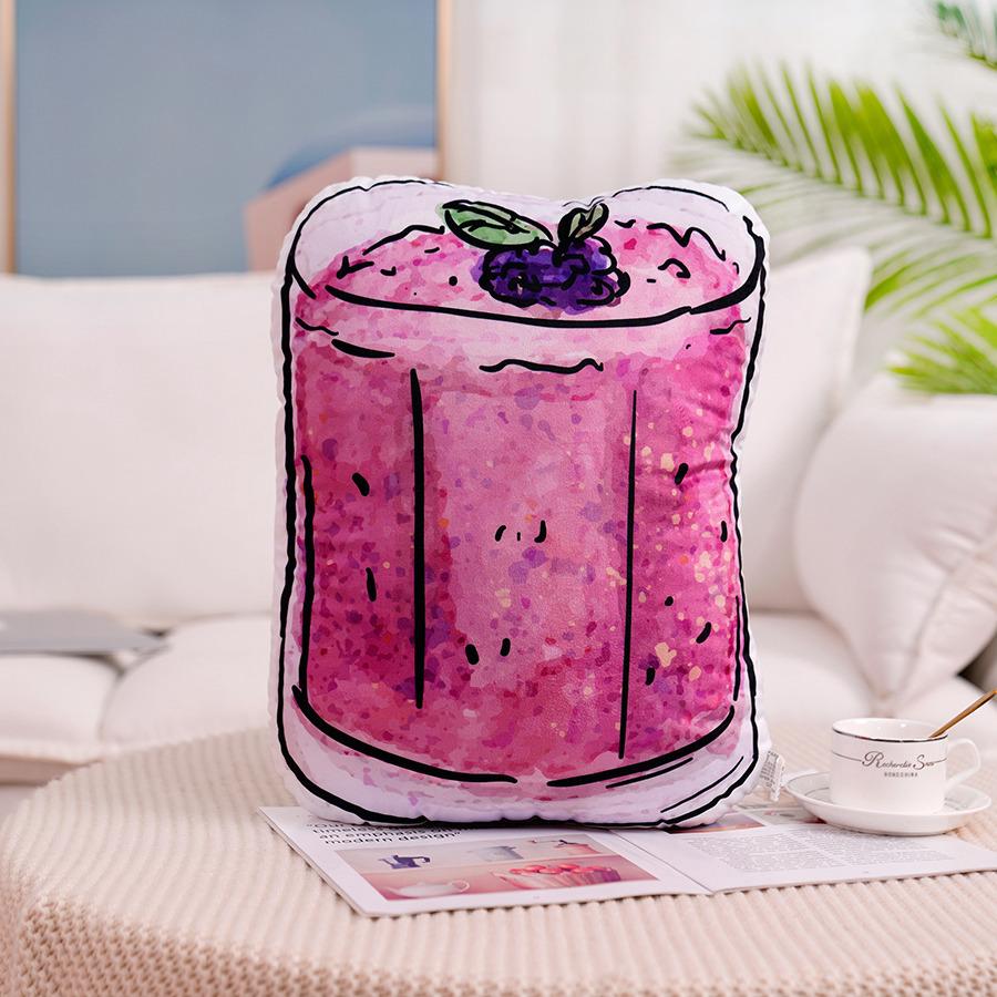 Mädchen Herz Saft Kissen Plüschtier Erdbeersaft Getränk Puppe Sofa Kissen Kissen Mädchen Beruhigungspuppe