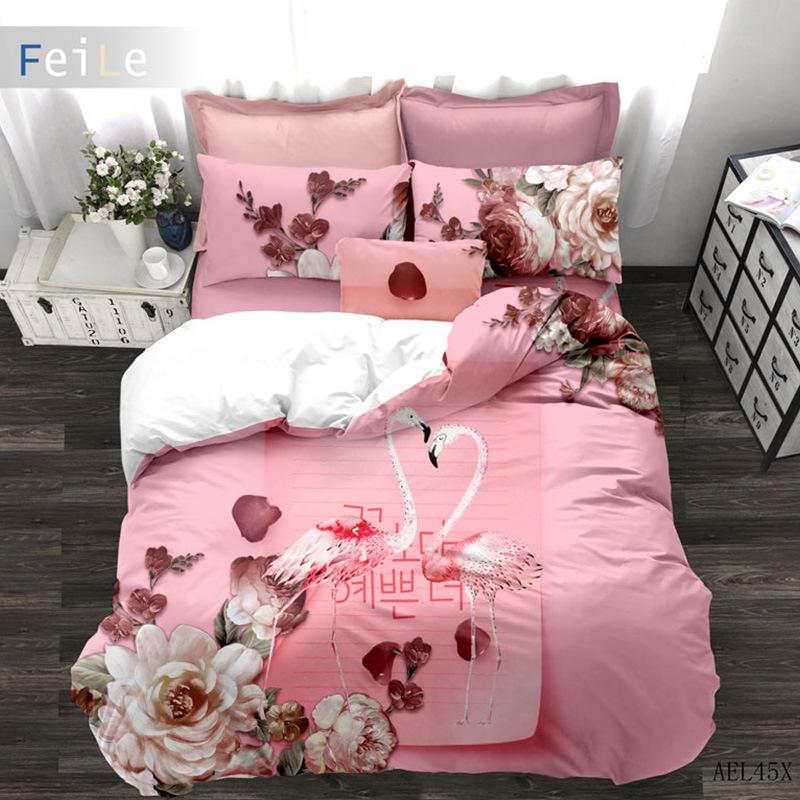 Three-Piece Digital Printing Bedding Quilt Cover Pillowcase