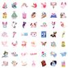 100 Small Size 4Cm Pink Cute Little Animal Stickers Diy Skateboard Water Cup Flat Refrigerator Pack
