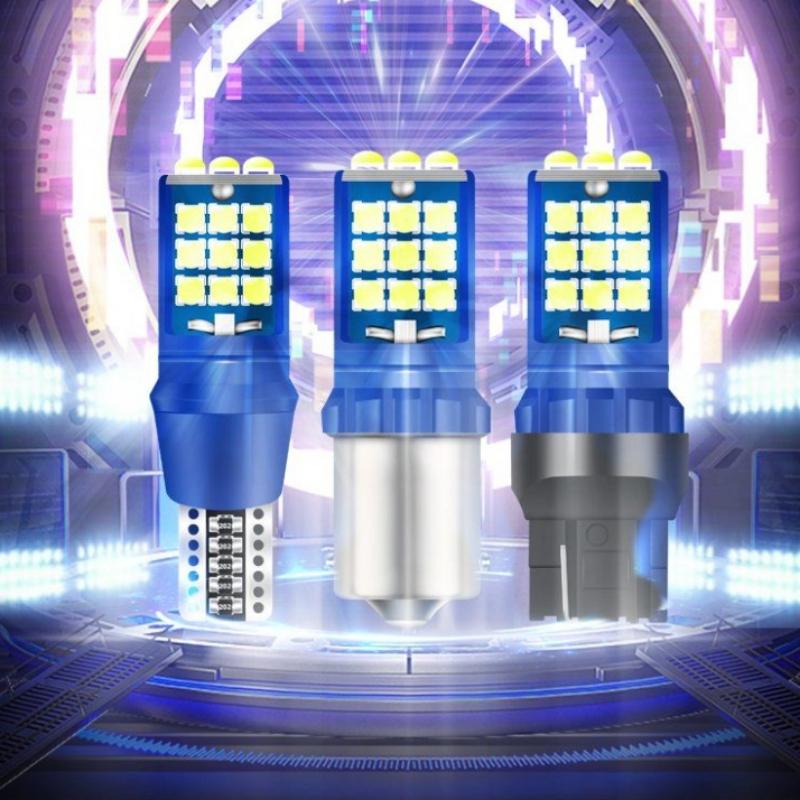 Araba LED 24smd Ters ışık T15/W16W T20/7740/W21W 1156/P21W Araba ışıkları ters ışık yedek lamba ampulü