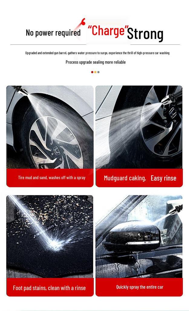High-Pressure Black Foam Spray Gun for Watering and Car Wash
