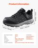 Steel Toe Shoes for Men US Size 11 Athletic Work Shoe Sneakers Black