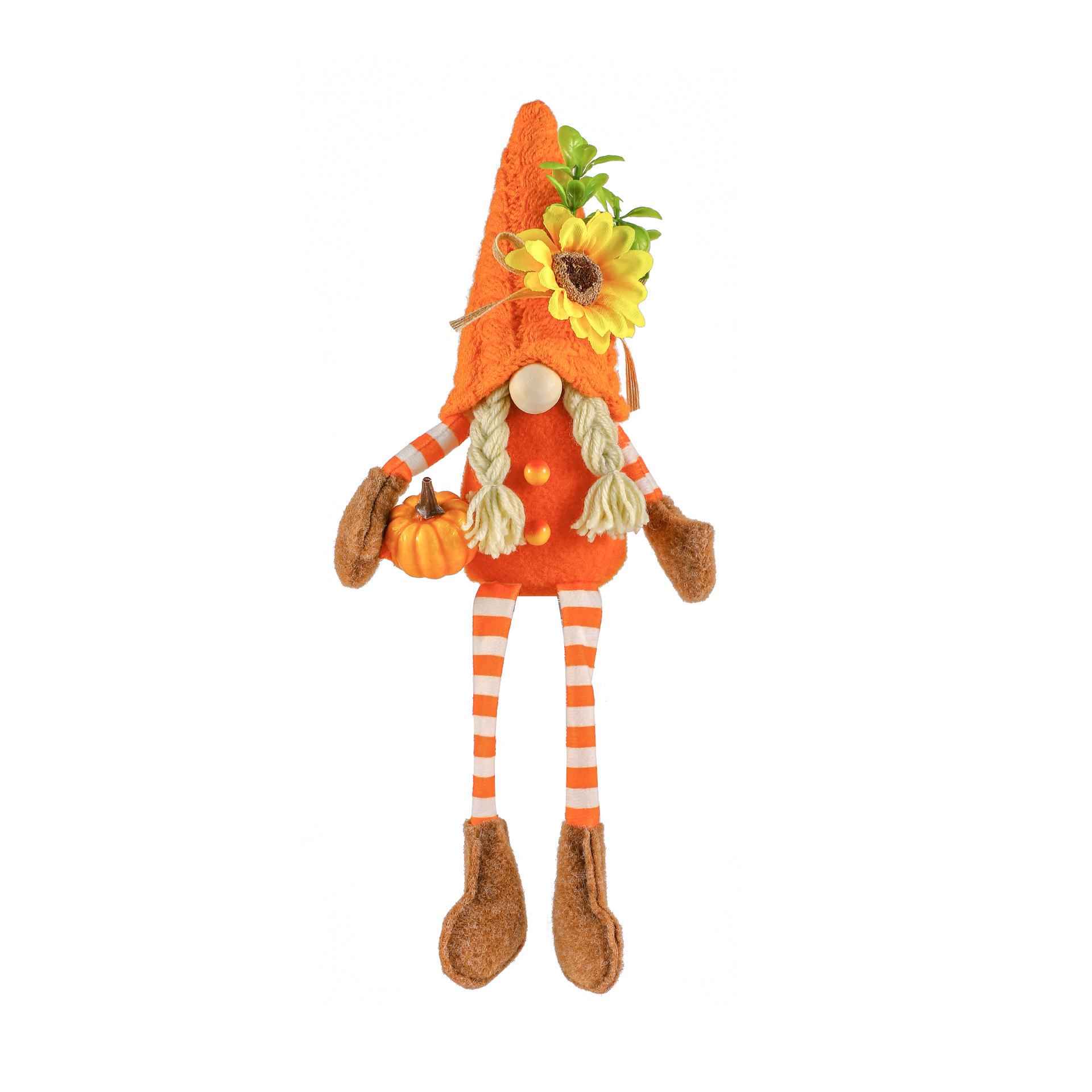 Holiday Harvest Festival Rudolph Pumpkin Corn Faceless Doll Ornament