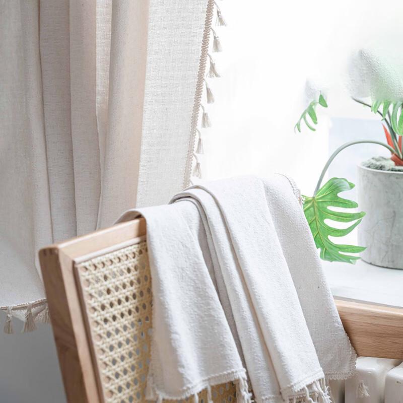 Jingga Lattice Semi-Sheer Bay Window Curtain