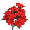 Artificial Xmas Flowers Vibrant and Lifelike Artificial Poinsettia Bushes for Kitchen Home Office Bedroom